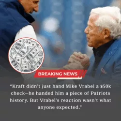 The $50,000 Handshake and a Piece of History: Inside the Moment Robert Kraft and Mike Vrabel Redefined the Patriots’ Future